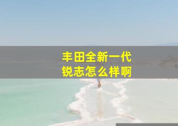 丰田全新一代锐志怎么样啊