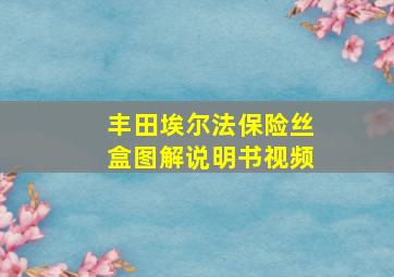 丰田埃尔法保险丝盒图解说明书视频