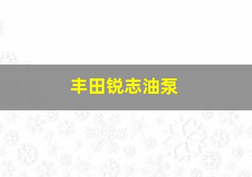 丰田锐志油泵