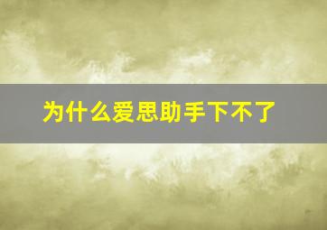 为什么爱思助手下不了