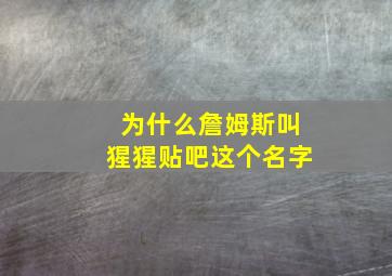 为什么詹姆斯叫猩猩贴吧这个名字