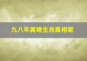 九八年属啥生肖属相呢