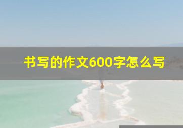 书写的作文600字怎么写