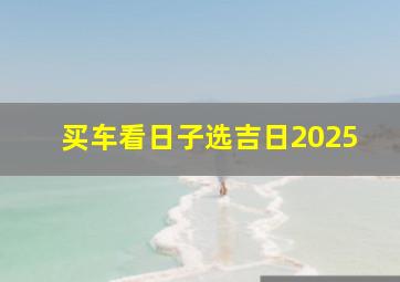 买车看日子选吉日2025