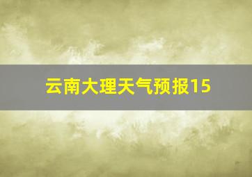 云南大理天气预报15