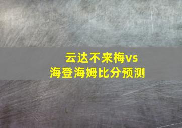 云达不来梅vs海登海姆比分预测