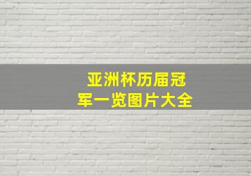 亚洲杯历届冠军一览图片大全