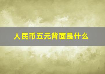 人民币五元背面是什么