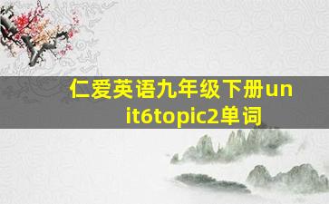 仁爱英语九年级下册unit6topic2单词