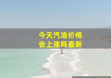 今天汽油价格会上涨吗最新