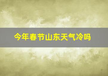 今年春节山东天气冷吗