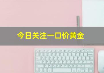 今日关注一口价黄金