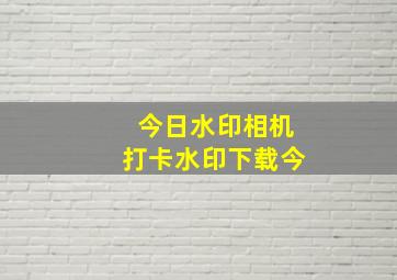 今日水印相机打卡水印下载今