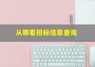 从哪看招标信息查询