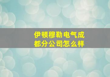 伊顿穆勒电气成都分公司怎么样