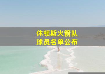 休顿斯火箭队球员名单公布