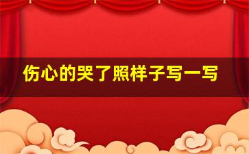 伤心的哭了照样子写一写