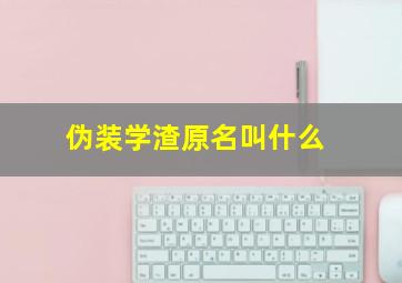 伪装学渣原名叫什么