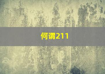 何谓211