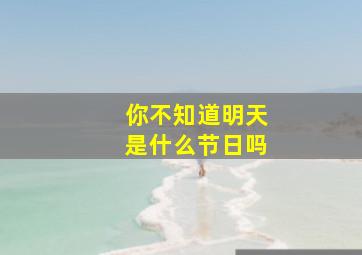 你不知道明天是什么节日吗