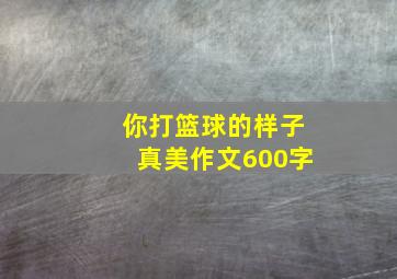 你打篮球的样子真美作文600字