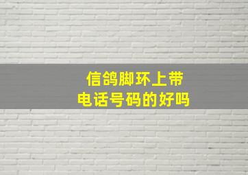 信鸽脚环上带电话号码的好吗