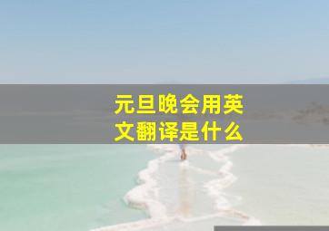 元旦晚会用英文翻译是什么