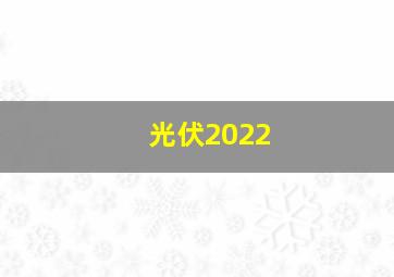 光伏2022