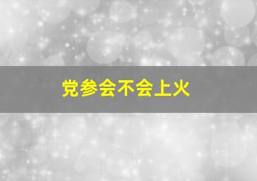 党参会不会上火