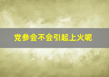 党参会不会引起上火呢