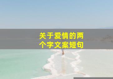 关于爱情的两个字文案短句