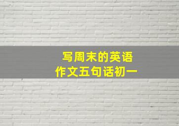 写周末的英语作文五句话初一