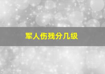 军人伤残分几级