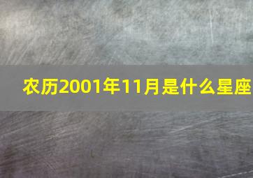 农历2001年11月是什么星座