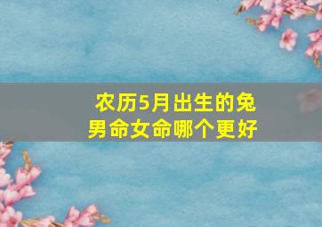 农历5月出生的兔男命女命哪个更好