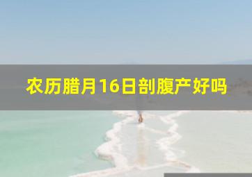 农历腊月16日剖腹产好吗