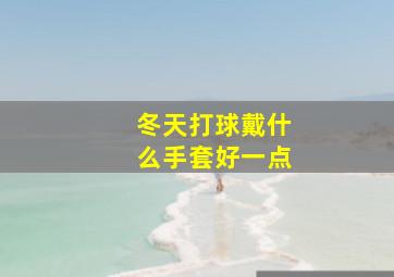 冬天打球戴什么手套好一点