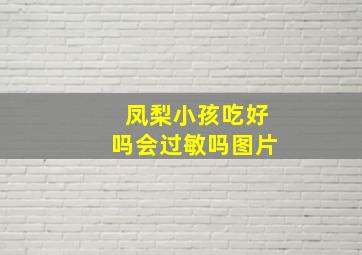 凤梨小孩吃好吗会过敏吗图片