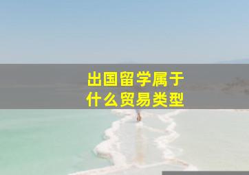 出国留学属于什么贸易类型