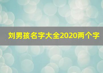 刘男孩名字大全2020两个字