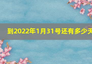 到2022年1月31号还有多少天