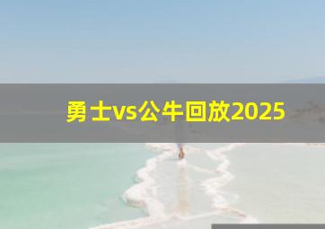 勇士vs公牛回放2025