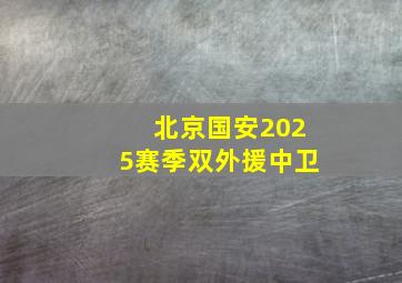 北京国安2025赛季双外援中卫