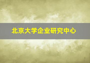 北京大学企业研究中心