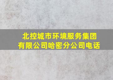 北控城市环境服务集团有限公司哈密分公司电话