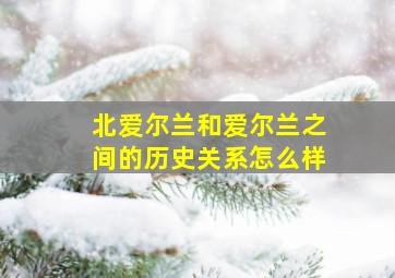 北爱尔兰和爱尔兰之间的历史关系怎么样