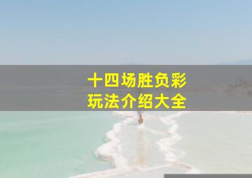 十四场胜负彩玩法介绍大全