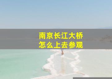 南京长江大桥怎么上去参观