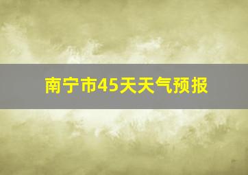 南宁市45天天气预报