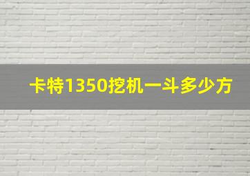 卡特1350挖机一斗多少方